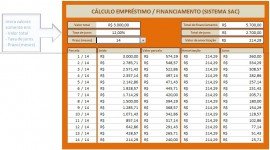 Planilha Para Clculo De Emprstimo Ou Financiamento